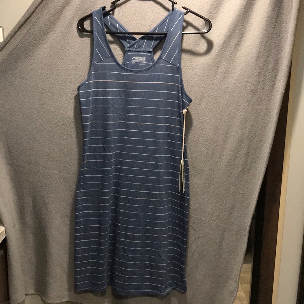 Mountain Khakis dress. Blue with stripes. Size - S